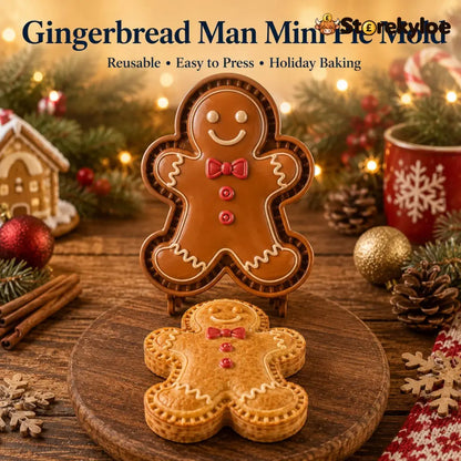 🔥🔥Only $12.99 Last Day Promotion!✨ 🎄16-Design Christmas Mini Pie Mold Collection 🥧 - 🍪 Gingerbread Man