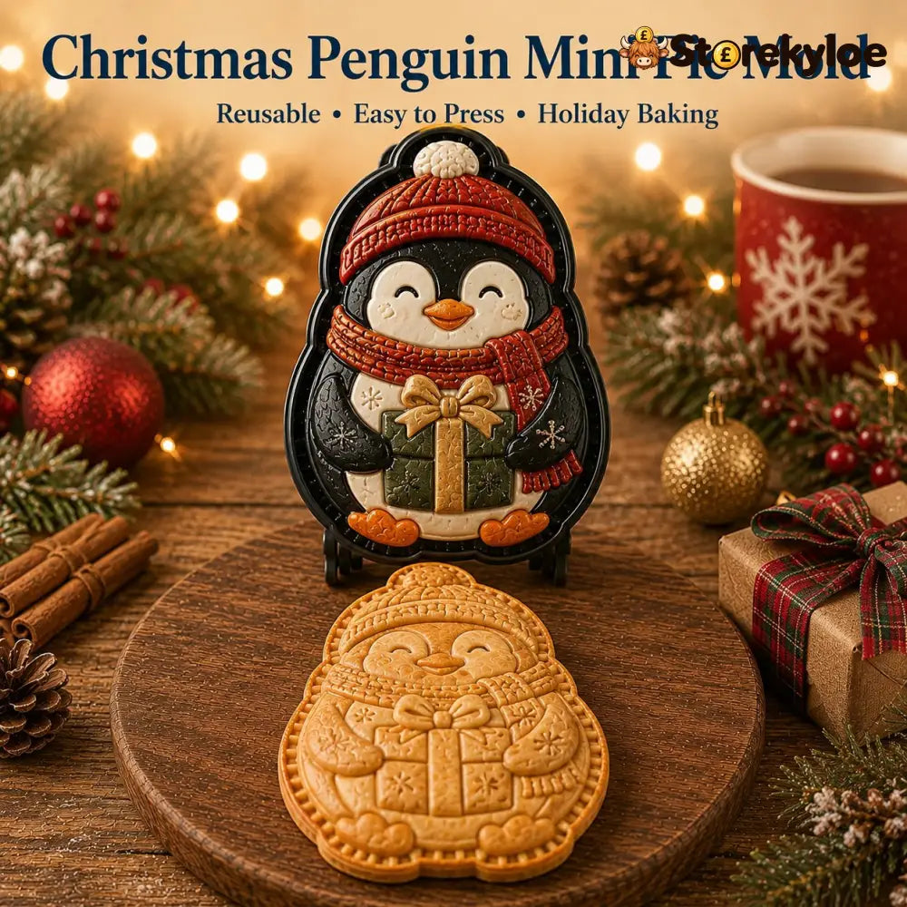 🔥🔥Only $12.99 Last Day Promotion!✨ 🎄16-Design Christmas Mini Pie Mold Collection 🥧 - 🐧 Christmas Penguin