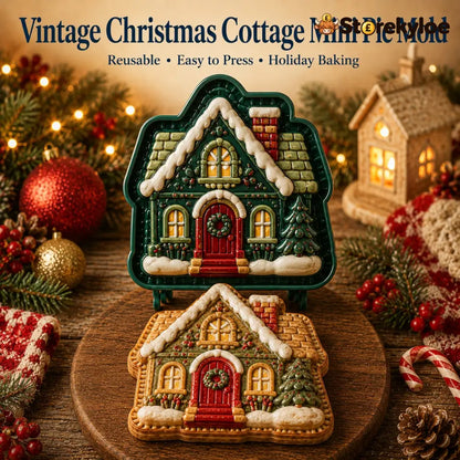 🔥🔥Only $12.99 Last Day Promotion!✨ 🎄16-Design Christmas Mini Pie Mold Collection 🥧 - 🏡 Vintage Christmas Cottage