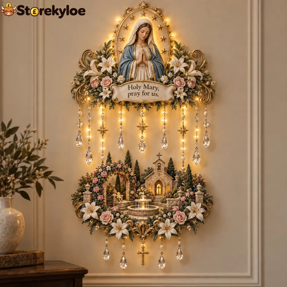 Our Lady Of Peace – Virgin Mary Prayer Wall Light - Our Lady Of Peace