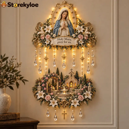 Our Lady Of Peace – Virgin Mary Prayer Wall Light - Our Lady Of Peace