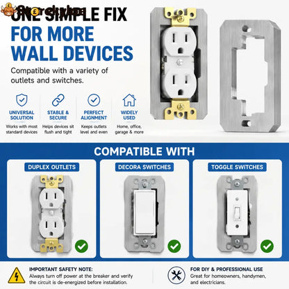 🛠 Outlet Repair Spacers – Easy Fix for Loose Crooked & Recessed Outlets
