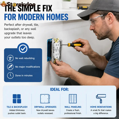 🛠 Outlet Repair Spacers – Easy Fix for Loose Crooked & Recessed Outlets