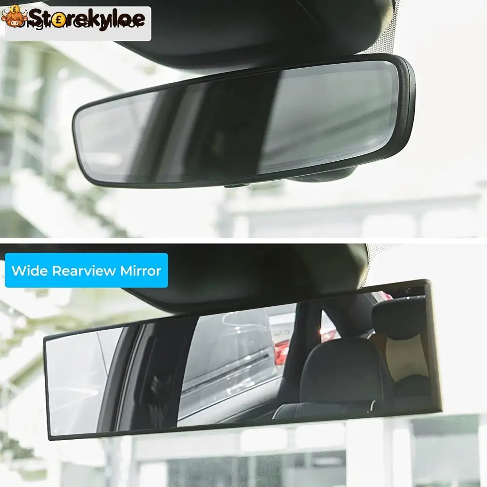 Panoramic Rear View Mirror 12 Inch Wide Angle Clip On Mirror