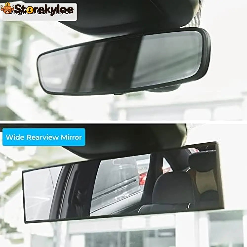 Panoramic Rear View Mirror 12 Inch Wide Angle Clip On Mirror