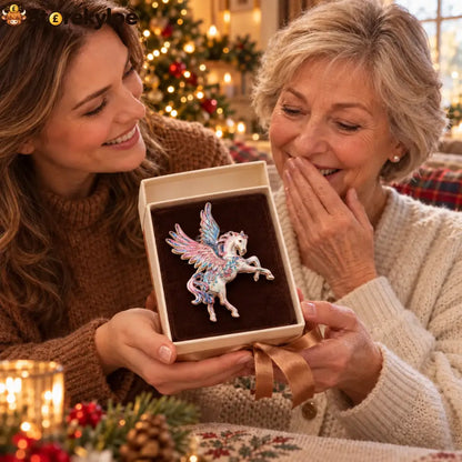 ⏳ LIMITED‑TIME FREE SHIPPING OVER £20 🦄💫pastel Winged Pegasus Enamel Vintage Brooch 🦄💫