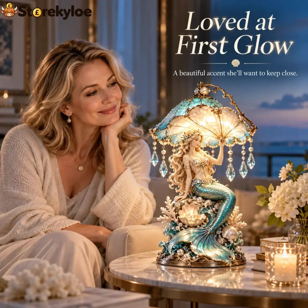 Pearl Tide Mermaid™ – Enchanted Seashell Crystal Lamp