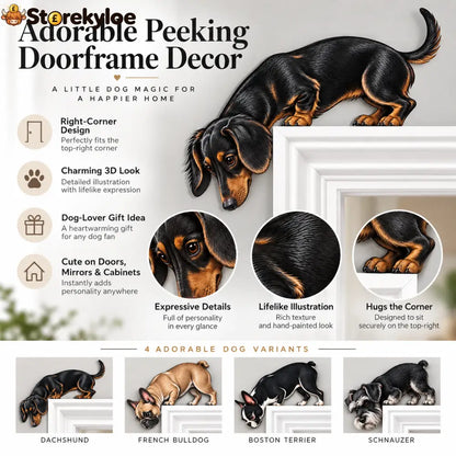 🐶 Peeking Pup Doorway Topper – Playful Dog Accent for Pet-Loving Homes👀