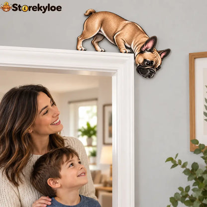 🐶 Peeking Pup Doorway Topper – Playful Dog Accent for Pet-Loving Homes👀