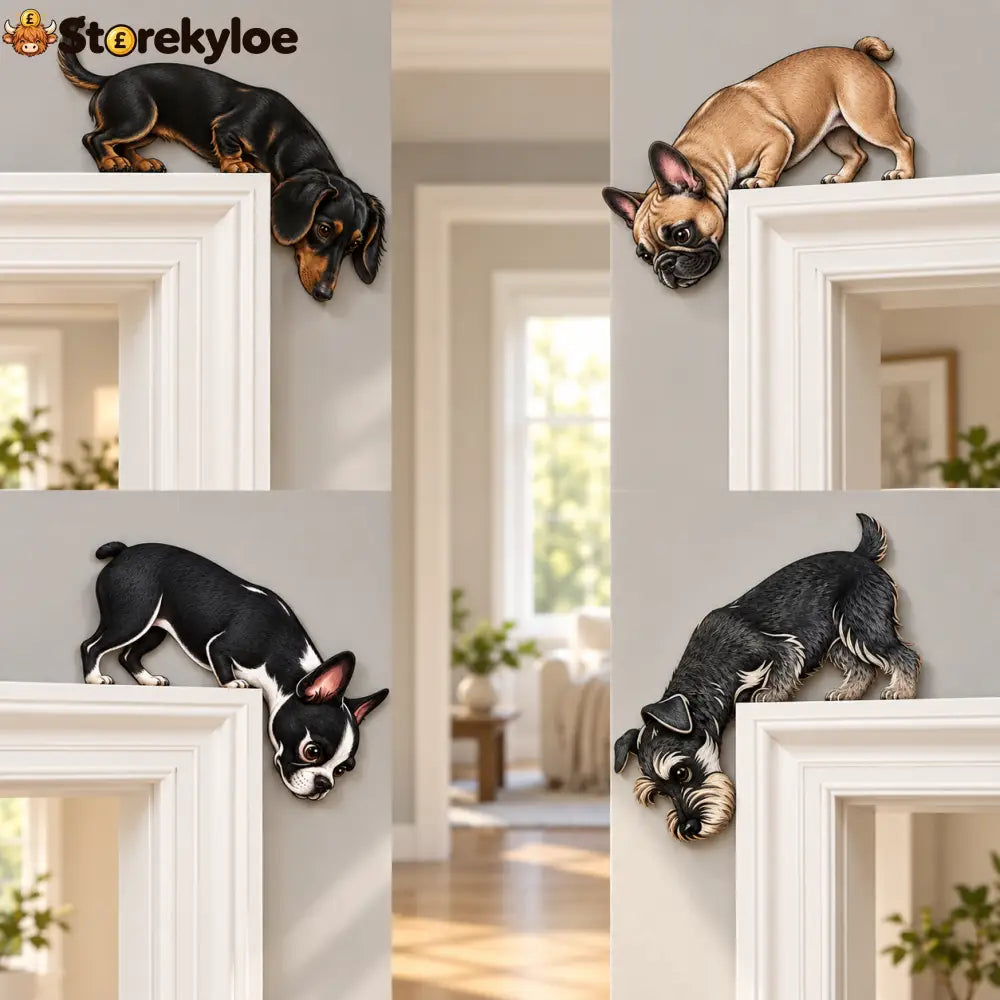 🐶 Peeking Pup Doorway Topper – Playful Dog Accent for Pet-Loving Homes👀