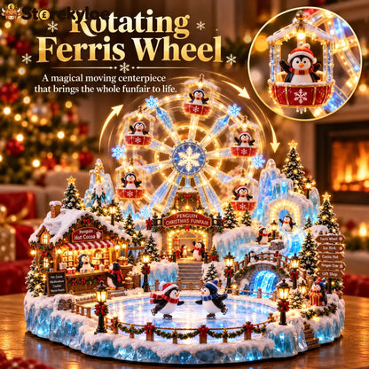 🎡 Penguin Christmas Funfair | Lighted Animated Christmas Village - 🎡 Penguin Christmas Funfair