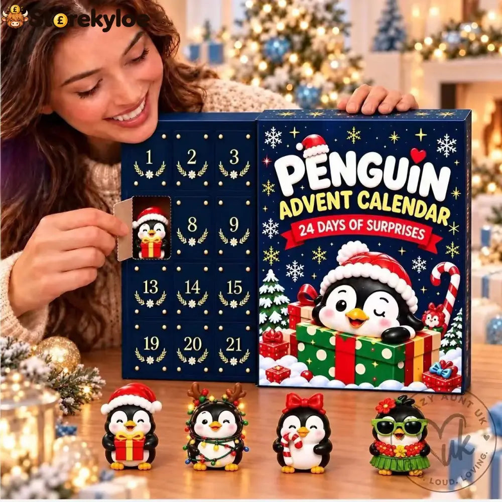 😍Penguin Surprise Advent Calendar（3D） - Version A / 3D PVC + Mailer Box