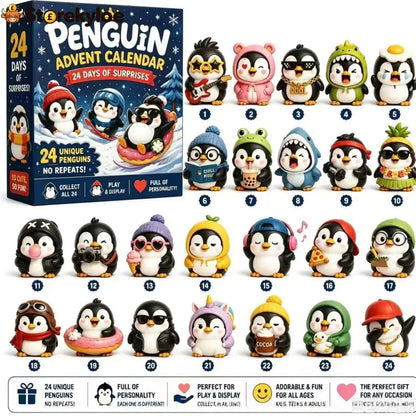 😍Penguin Surprise Advent Calendar（3D） - Version B / 3D PVC + Mailer Box