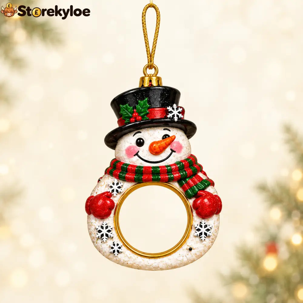 Personalized Christmas Photo Ornament - ⛄ Snowman
