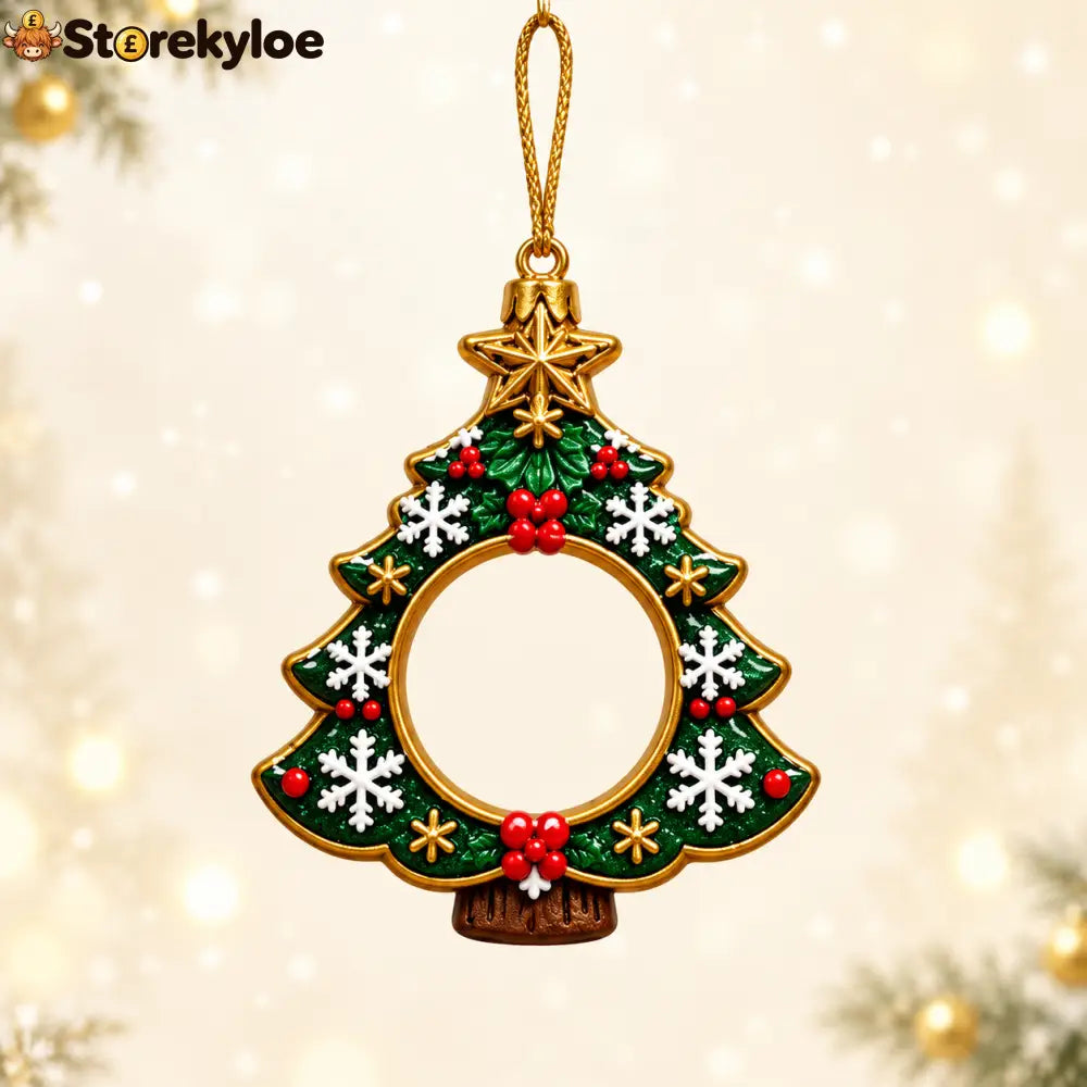 Personalized Christmas Photo Ornament - 🎄 Christmas Tree