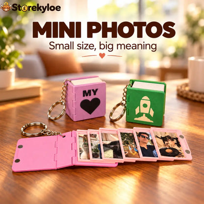 📸 Personalized Mini Photo Book | Custom Memory Keepsake & Keychain