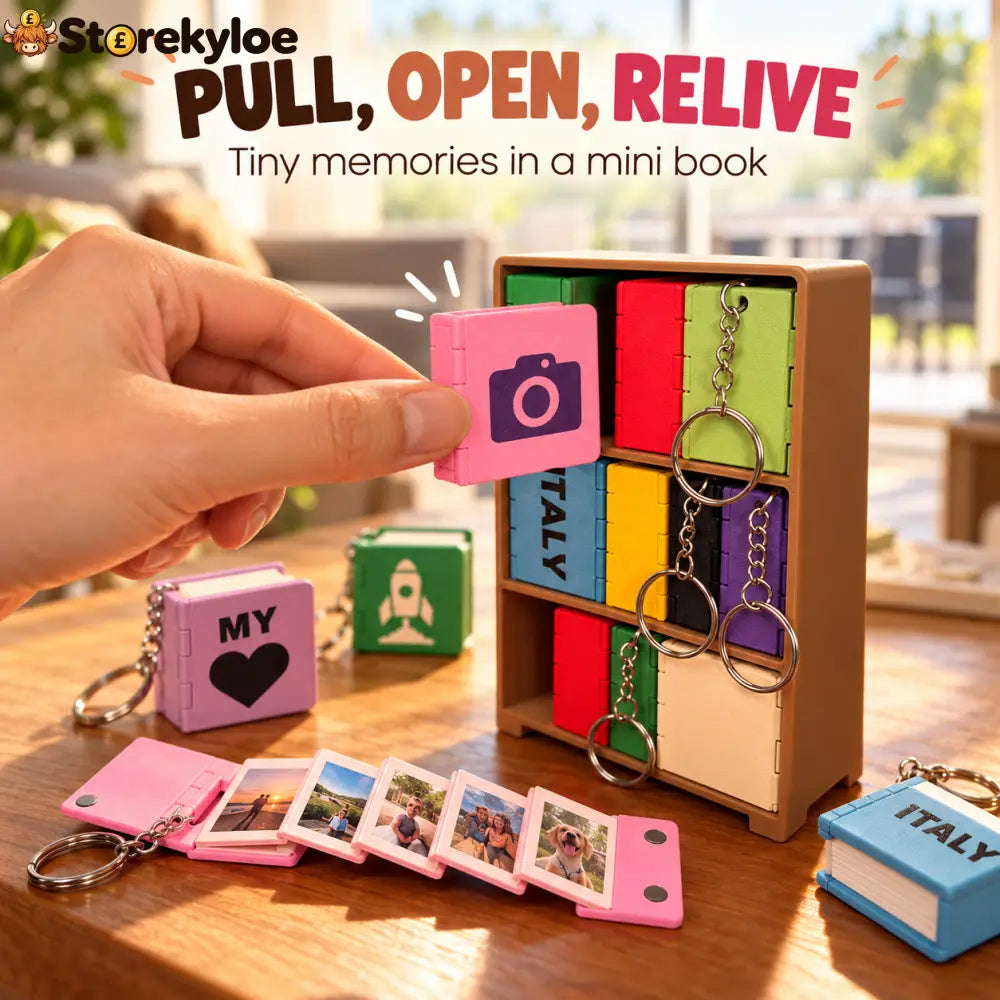 📸 Personalized Mini Photo Book | Custom Memory Keepsake & Keychain