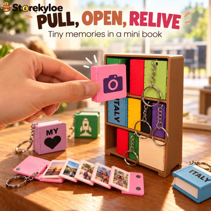 📸 Personalized Mini Photo Book | Custom Memory Keepsake & Keychain