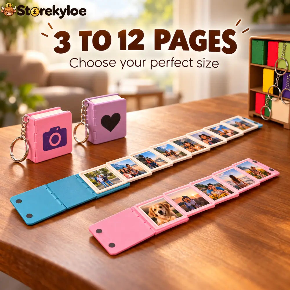 📸 Personalized Mini Photo Book | Custom Memory Keepsake & Keychain
