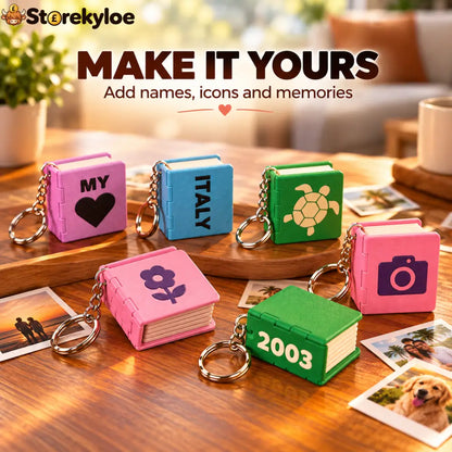 📸 Personalized Mini Photo Book | Custom Memory Keepsake & Keychain