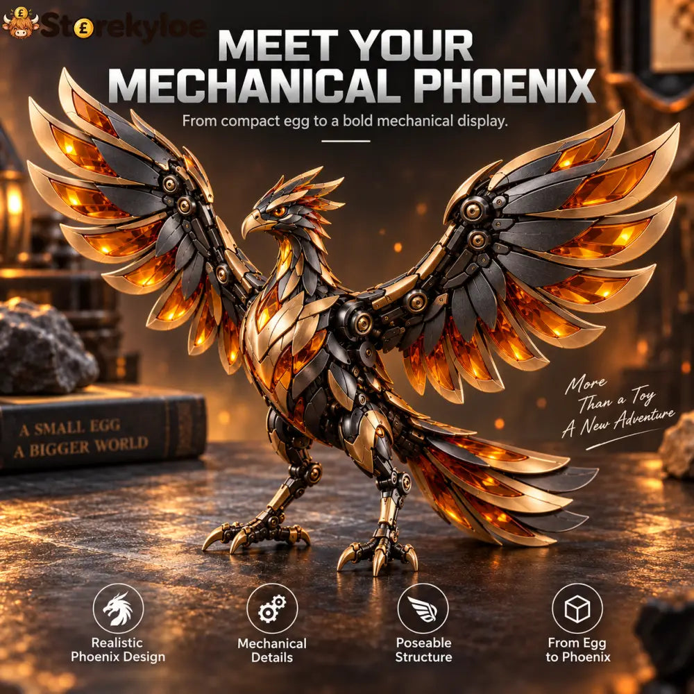 🔥🥚 Phoenixmorph – Egg To Phoenix Transforming Mechanical Figure - 1
