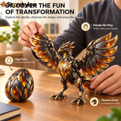 🔥🥚 Phoenixmorph – Egg To Phoenix Transforming Mechanical Figure - 1