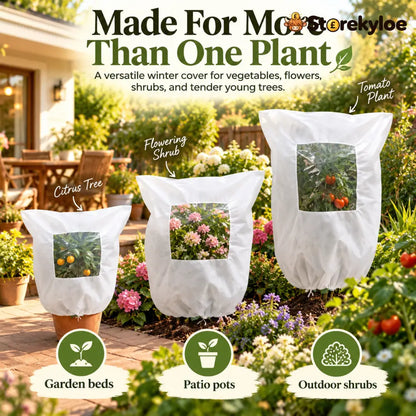 Plant Frost Cover Nonwoven Reusable Warm Shrubs Blanket - Plant Frost Cover