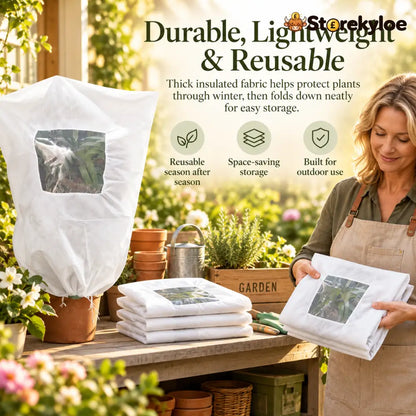 Plant Frost Cover Nonwoven Reusable Warm Shrubs Blanket - Plant Frost Cover