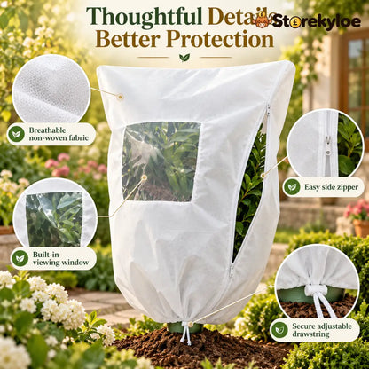 Plant Frost Cover Nonwoven Reusable Warm Shrubs Blanket - Plant Frost Cover