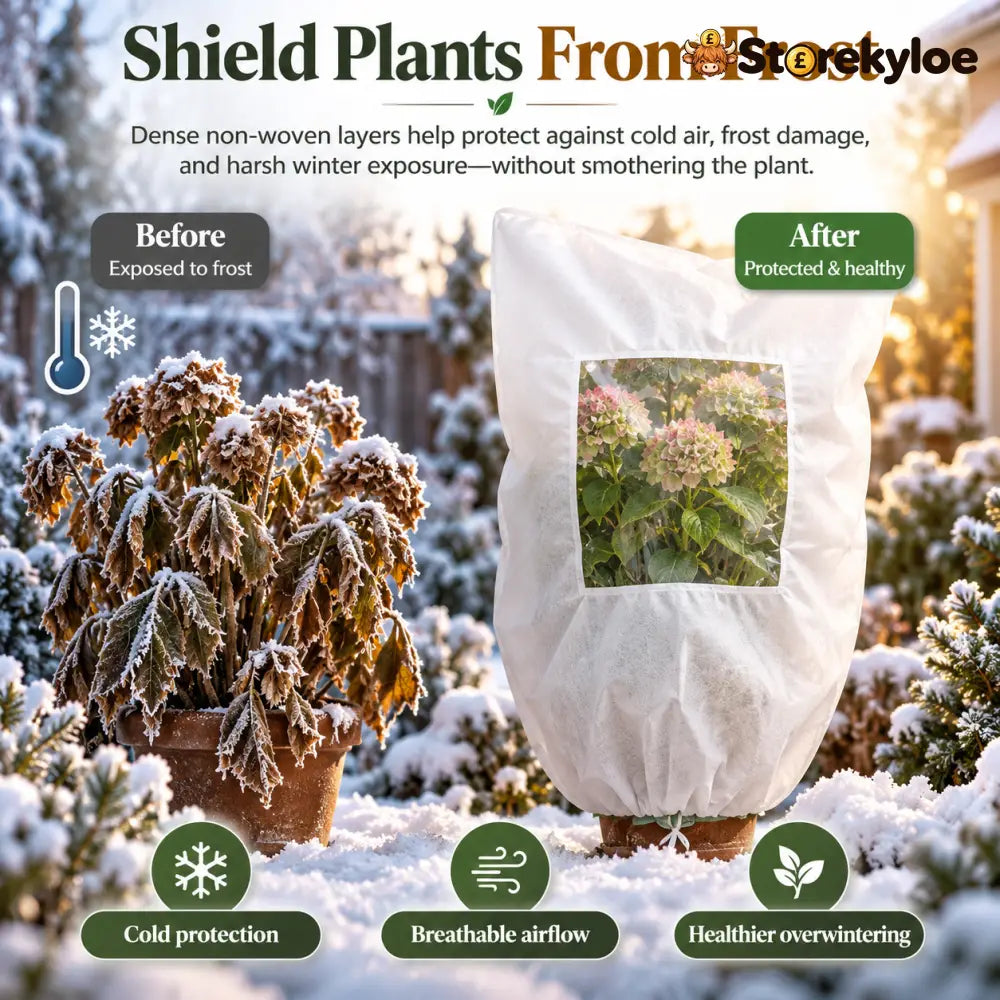 Plant Frost Cover Nonwoven Reusable Warm Shrubs Blanket - Plant Frost Cover