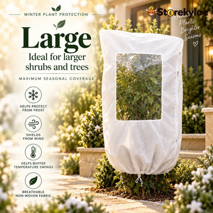Plant Frost Cover Nonwoven Reusable Warm Shrubs Blanket - Large - Plant Frost Cover