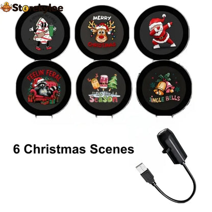 🎄🌟 Plug-&-Play HD Christmas Projector – 6 or 10 Festive Scenes - 🎄 Christmas 6 Scenes