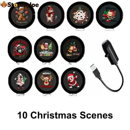 🎄🌟 Plug-&-Play HD Christmas Projector – 6 or 10 Festive Scenes - 🎄 Christmas 10 Scenes