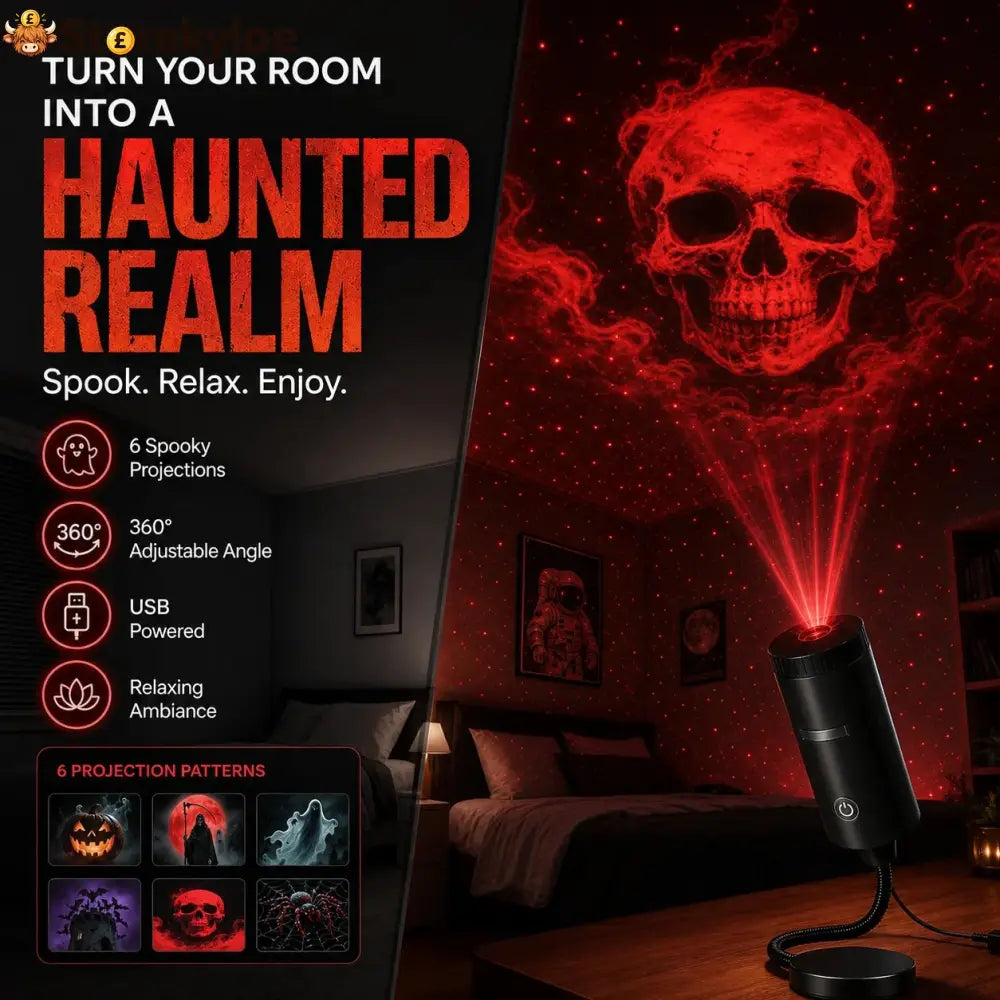 🎄🌟 Plug-&-Play HD Christmas Projector – 6 or 10 Festive Scenes - 🎃 Halloween Edition