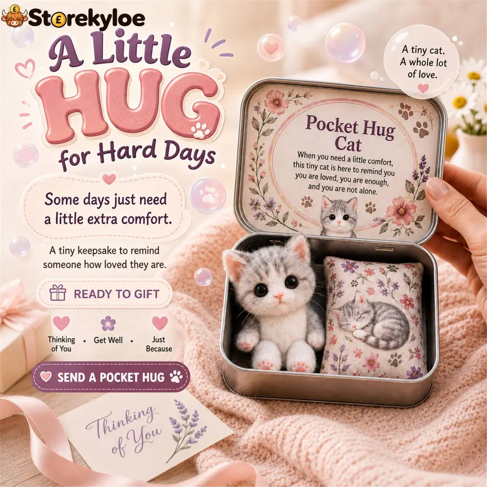 Pocket Hug Mini Plush Animal Gift Box - 🐱 Cat