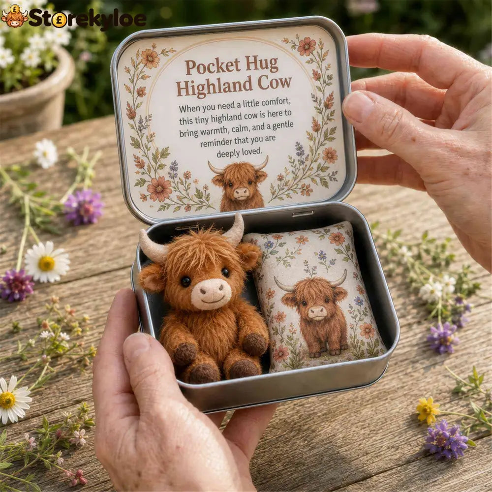 Pocket Hug Mini Plush Animal Gift Box - 🐂Highland Cow A