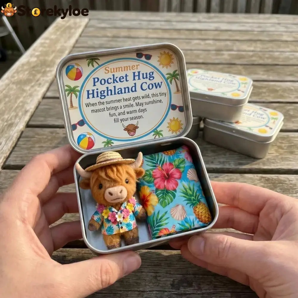 Pocket Hug Mini Plush Animal Gift Box - 🐂Highland Cow B