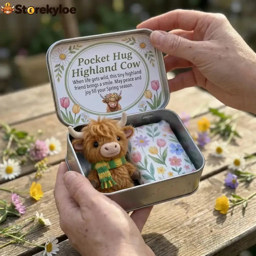 Pocket Hug Mini Plush Animal Gift Box - 🐂Highland Cow C