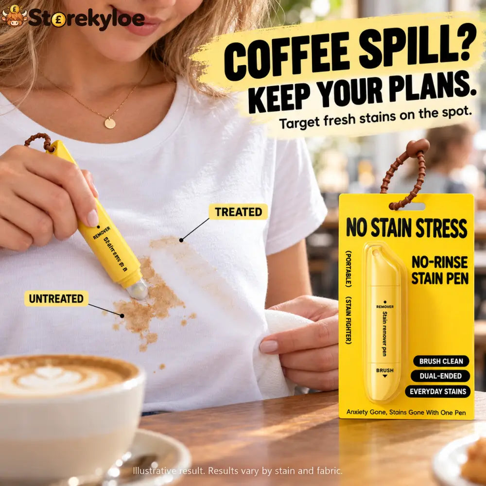 Portable Dual-Head Stain Remover Pen✨ Instant No-Rinse Emergency Spot Cleaner for Clothes Oil & Coffee Stains