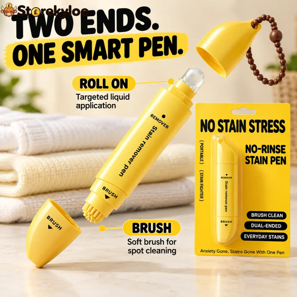 Portable Dual-Head Stain Remover Pen✨ Instant No-Rinse Emergency Spot Cleaner for Clothes Oil & Coffee Stains