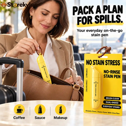 Portable Dual-Head Stain Remover Pen✨ Instant No-Rinse Emergency Spot Cleaner for Clothes Oil & Coffee Stains