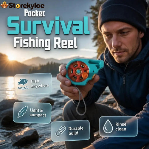 Portable Rodless Pocket Fishing Reel Device - Fishing Tool + Fishing Line Set + Safety Rope - Hot Sale-1001