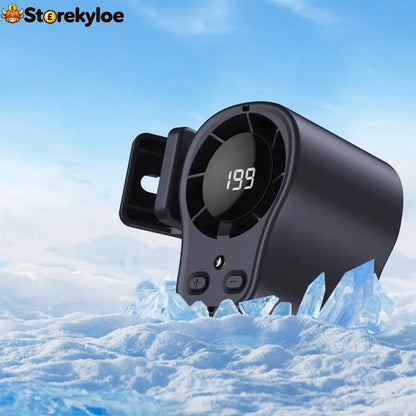 Portable Turbo Fan with LED Display - black