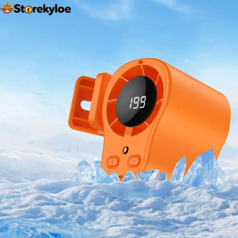 Portable Turbo Fan with LED Display - orange