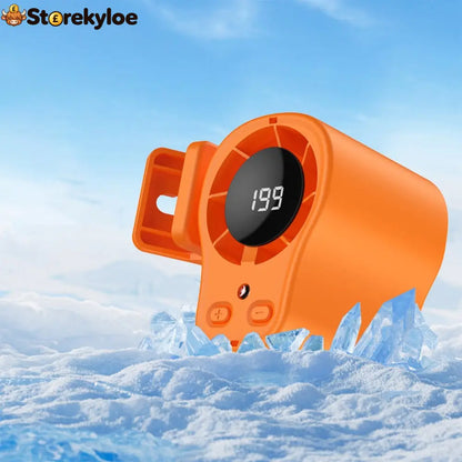 Portable Turbo Fan with LED Display - orange