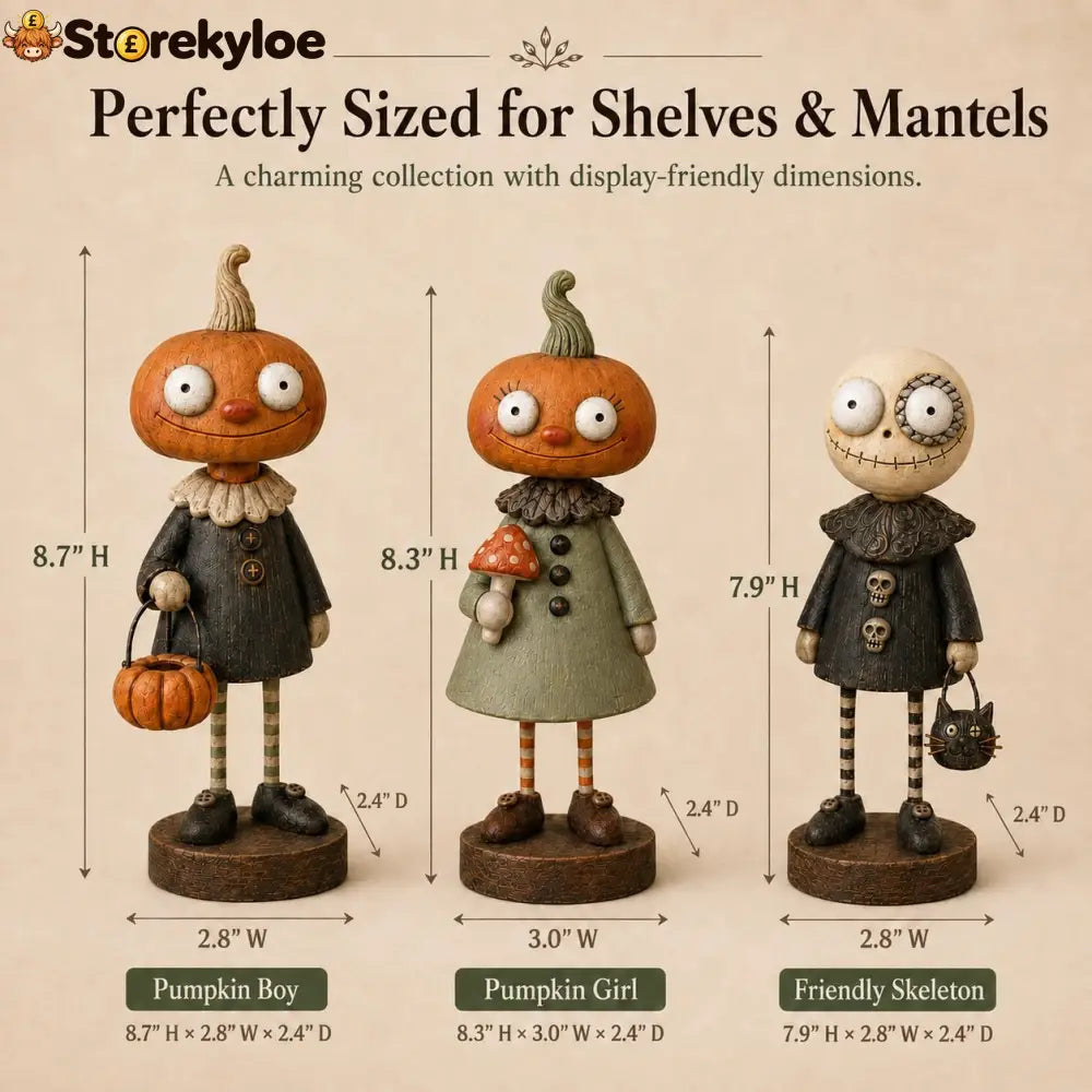 Primitive Pumpkin Friends – Vintage Halloween Figurines Collection