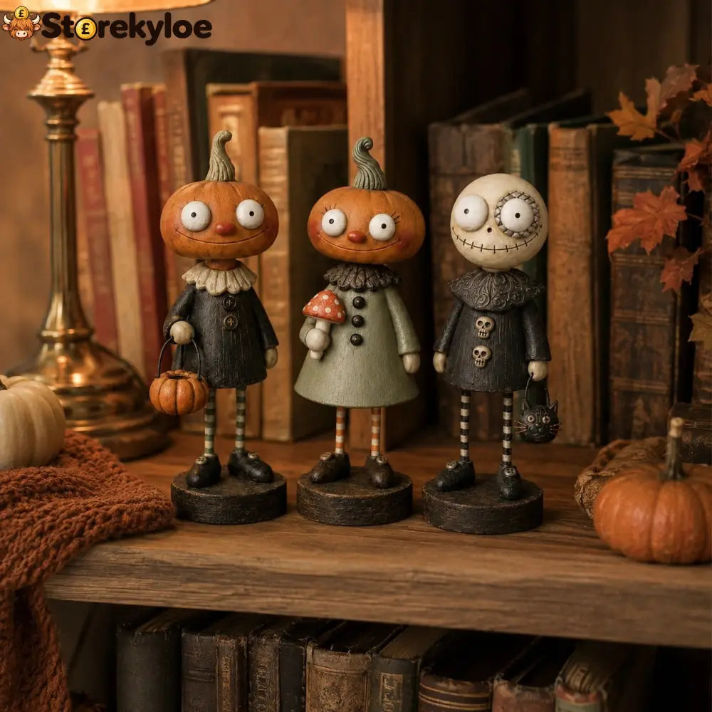 Primitive Pumpkin Friends – Vintage Halloween Figurines Collection