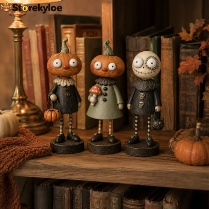 Primitive Pumpkin Friends – Vintage Halloween Figurines Collection