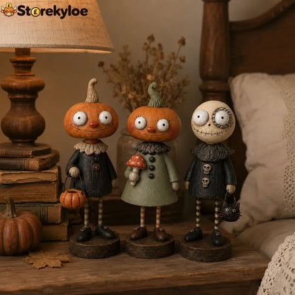 Primitive Pumpkin Friends – Vintage Halloween Figurines Collection