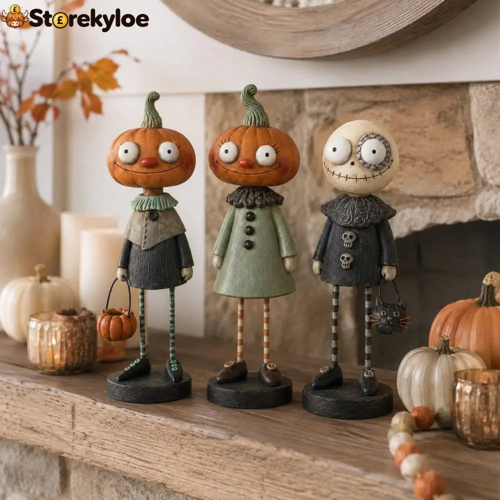 Primitive Pumpkin Friends – Vintage Halloween Figurines Collection